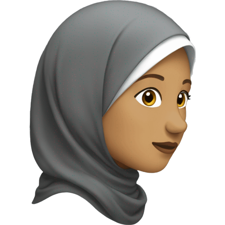 Women in hijab side view emoji