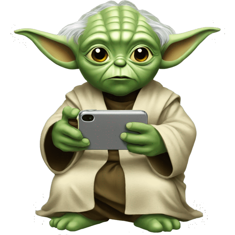 yoda with iPhone  emoji