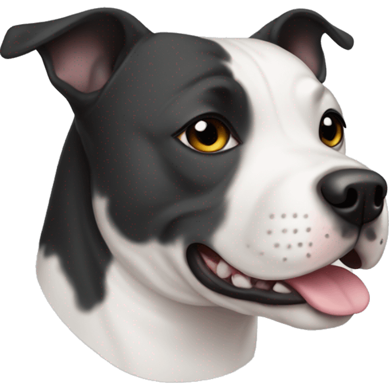 white-staffy - black ear  emoji