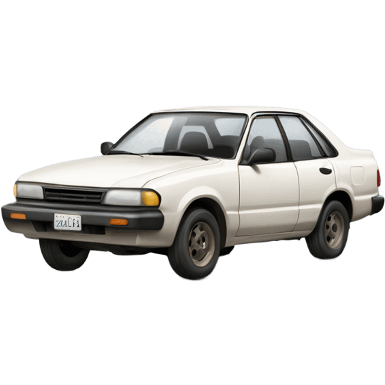 White old dirty toyota car  emoji