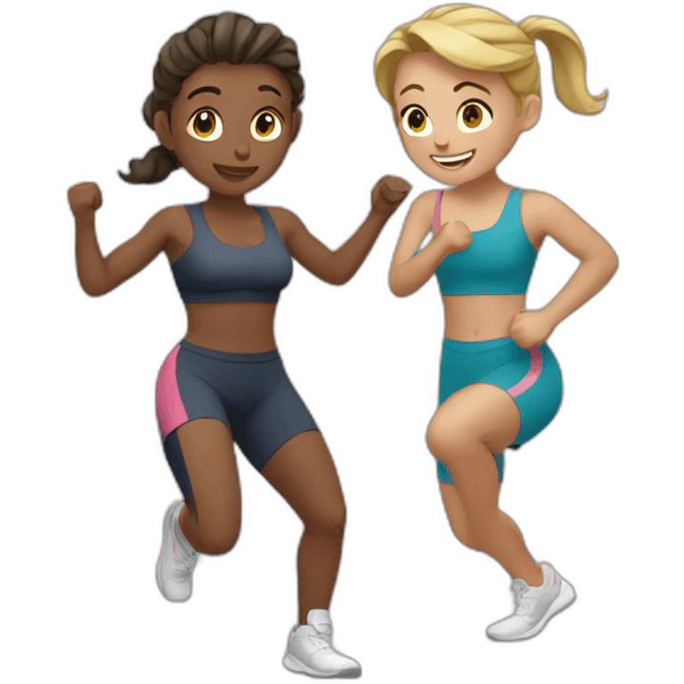 couple training together emoji