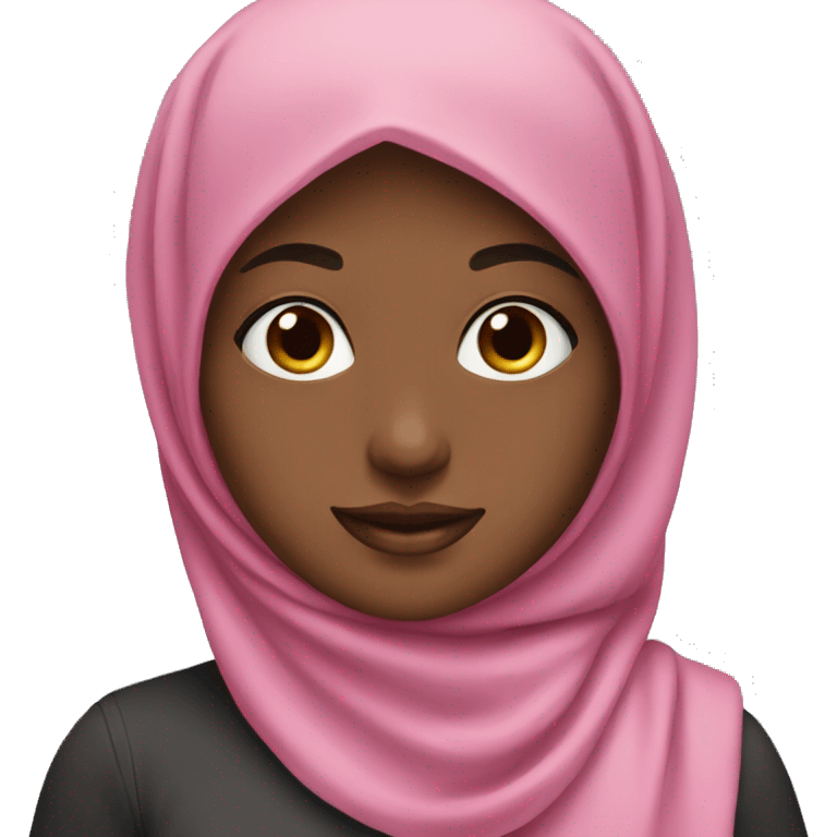 girl with pink hijab emoji