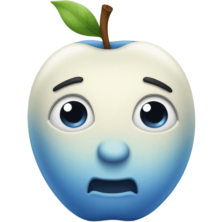 Apple as Blue colour emoji