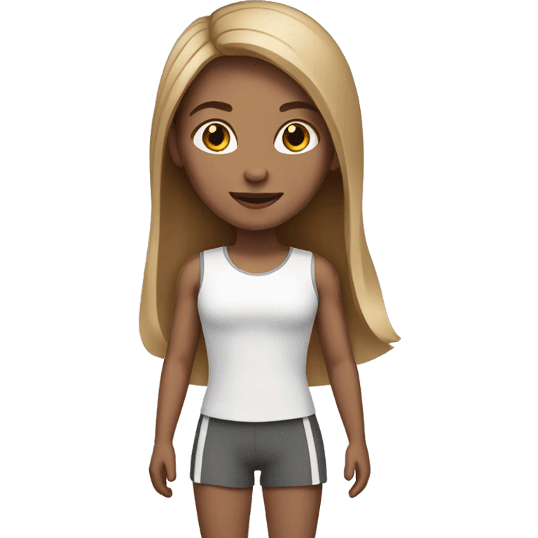 Running girl light Skin light Brown straight hair  emoji