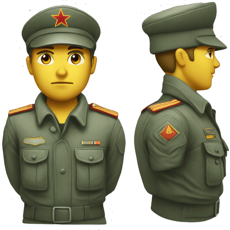 ussr soldier serious with takes emoji