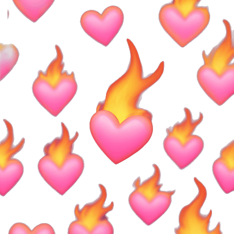 Flaming pink heart emoji