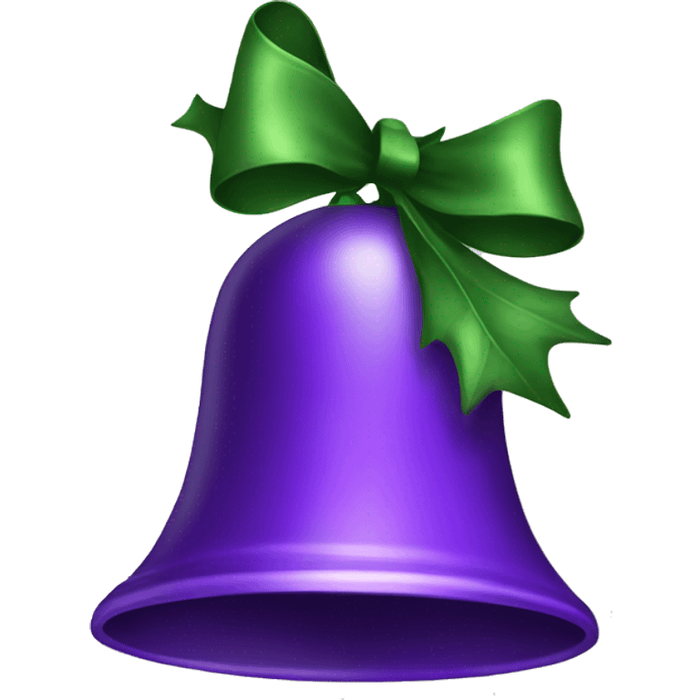 Purple Christmas bell emoji