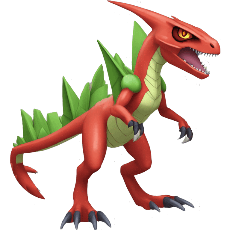  Cool Edgy Digimon-Fakemon-Guilmon-Genesect-Flygon-Velociraptor-Dragon full body emoji