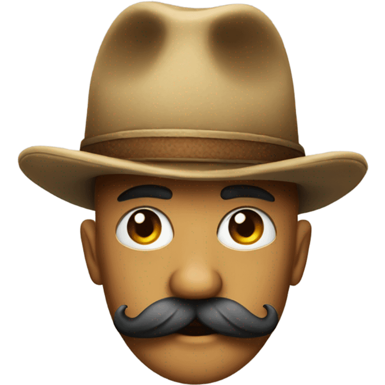 hat with moustache emoji