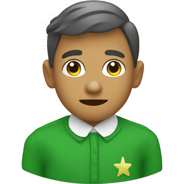 esperanto mascot in the style of duolingo emoji