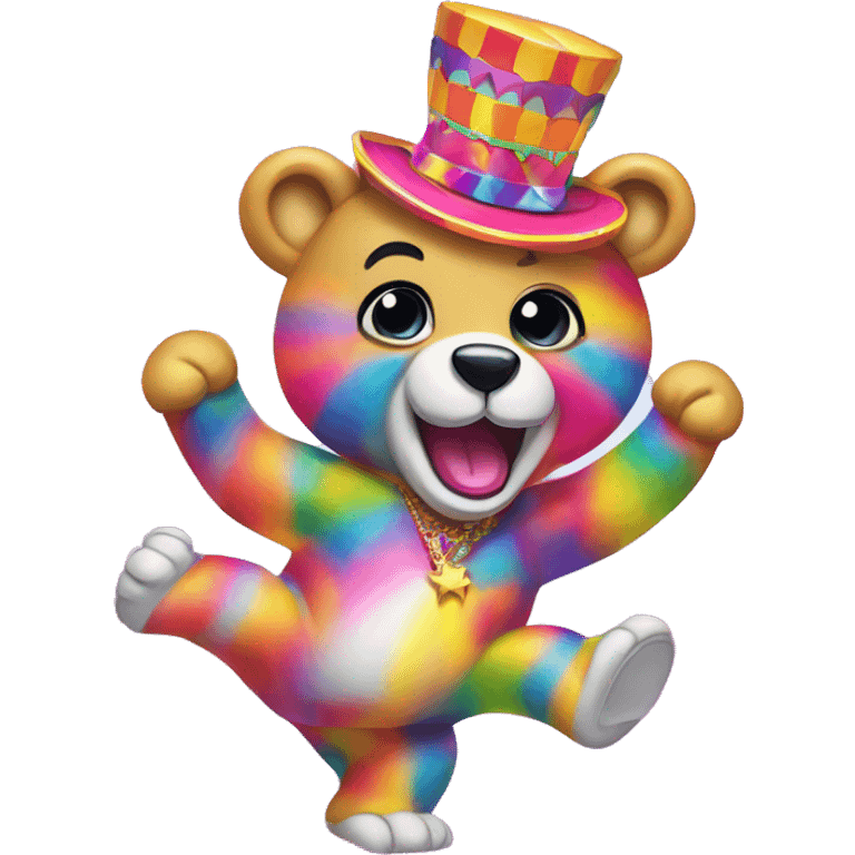 lisa frank dancing bear circus emoji