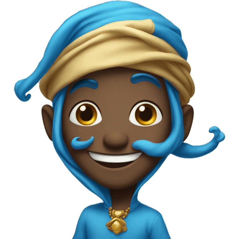 blue genie happy emoji