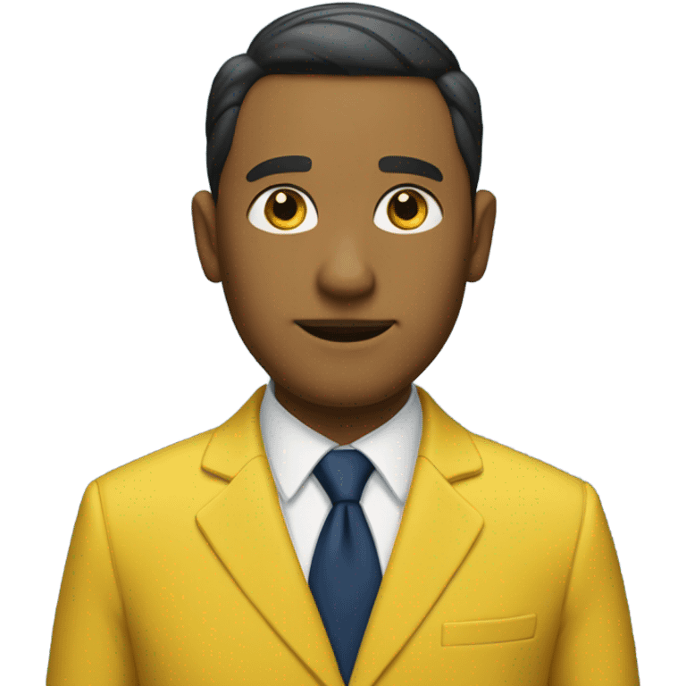 the lawyer in yellow and dark blue emoji