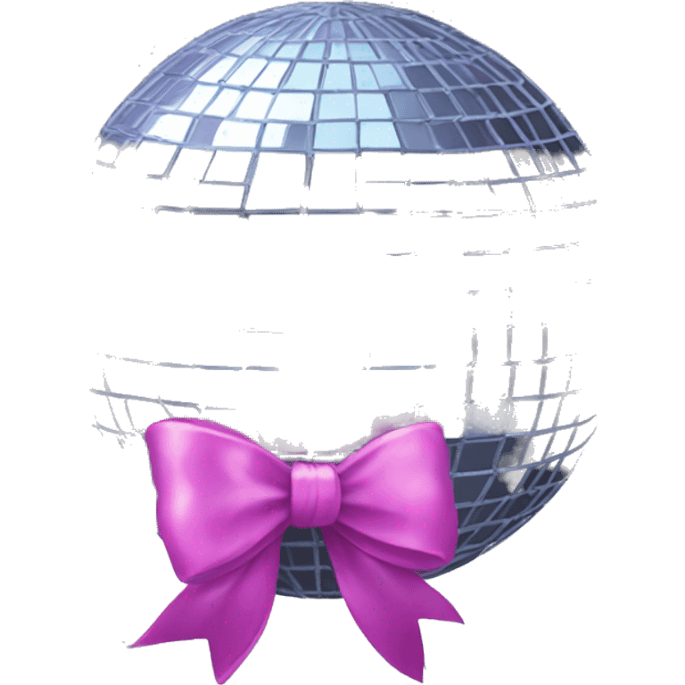 Disco ball with bows emoji