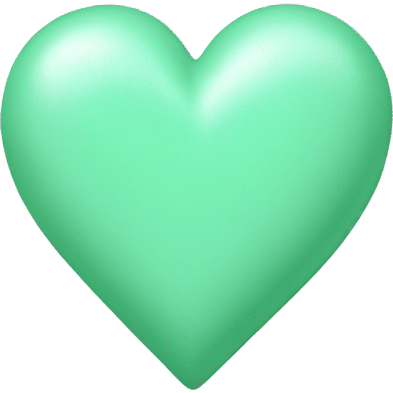 Mint green heart  emoji