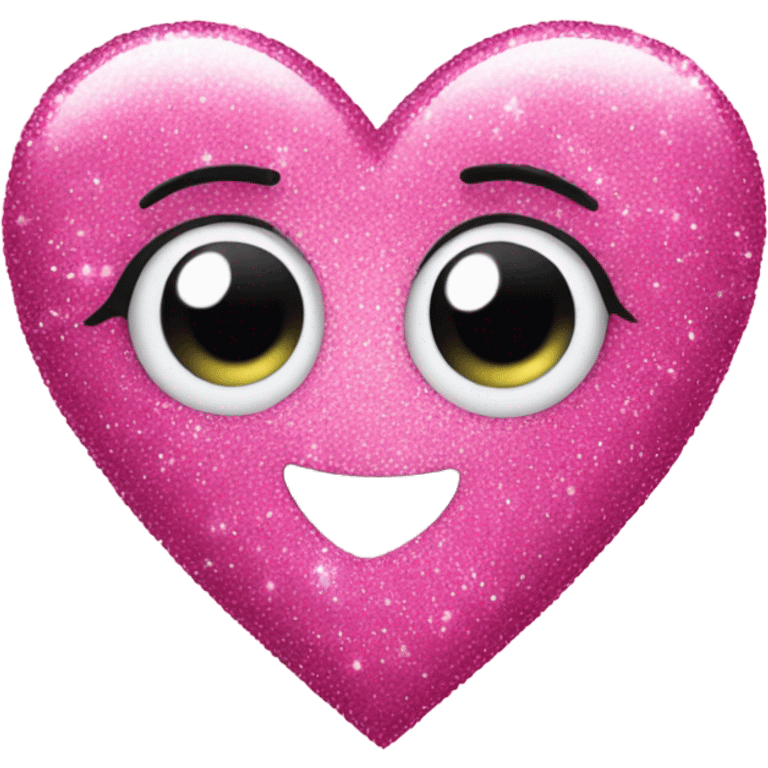 Pink sparkly heart emoji