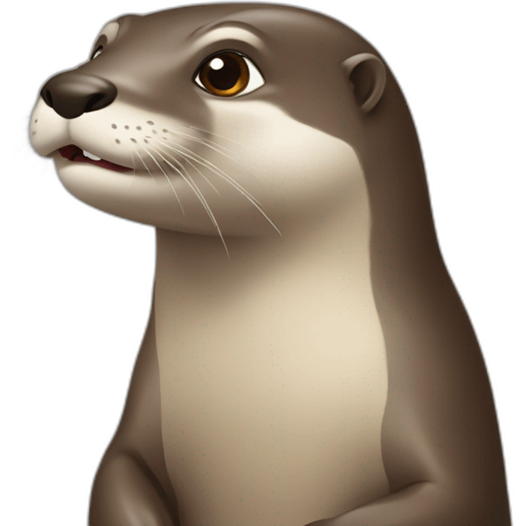 Loutre sur cheval emoji