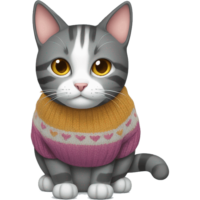 cat with sweater emoji