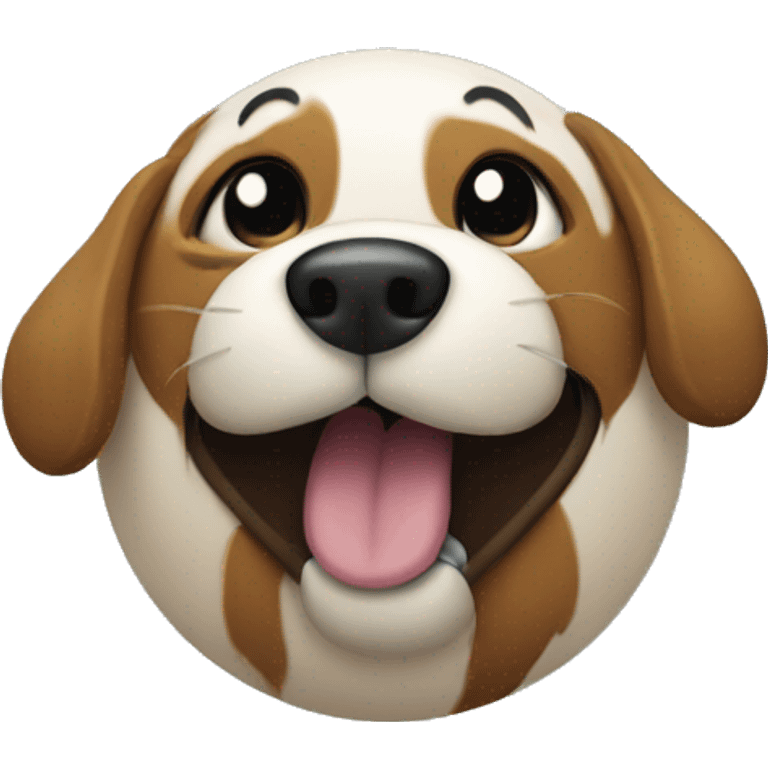 Pluto the dog shaped like a ball emoji