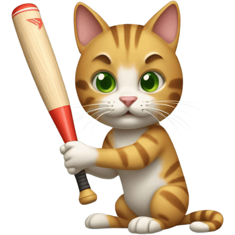 Cat playing cricet  emoji