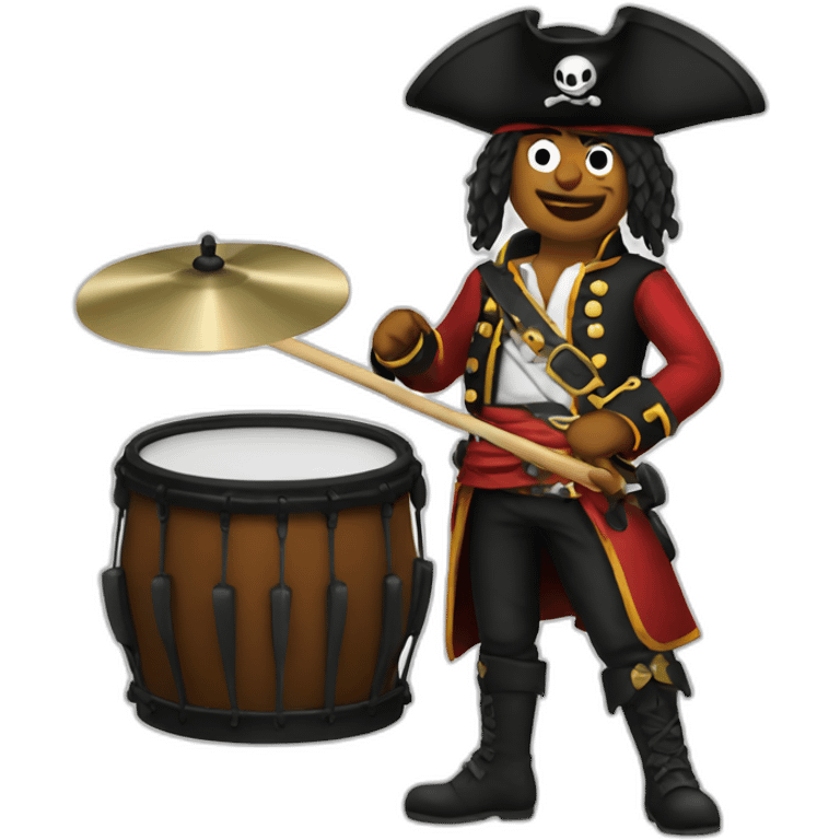 pirate drummer emoji