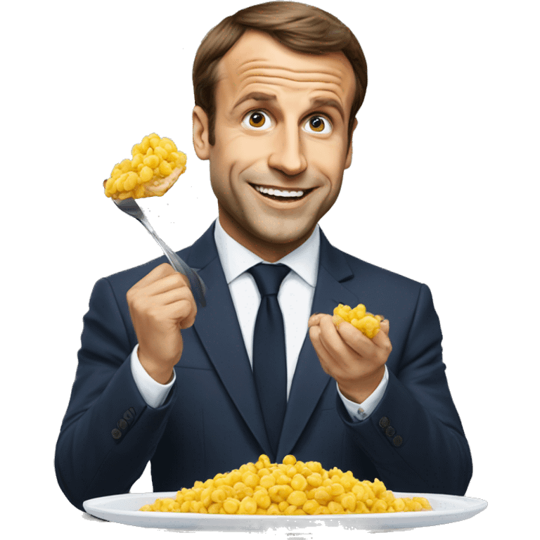 macron qui mange des pates emoji