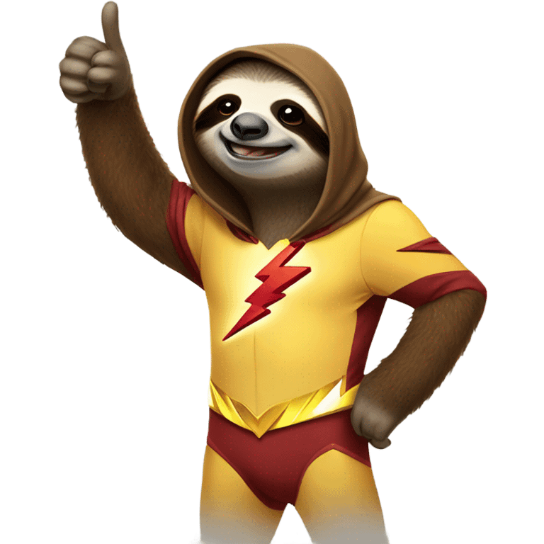 tired sloth The Flash shows thumbs up emoji