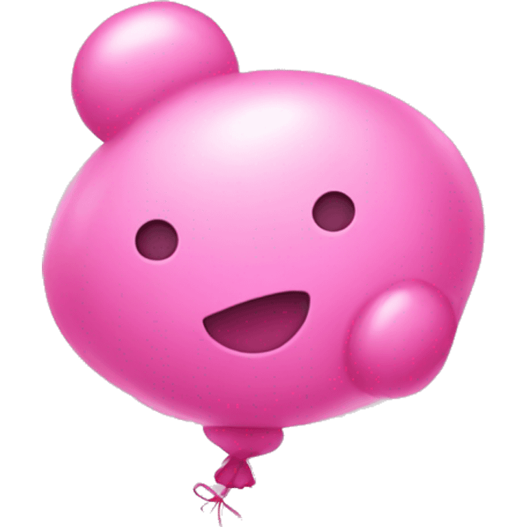 A pink balloon animal emoji