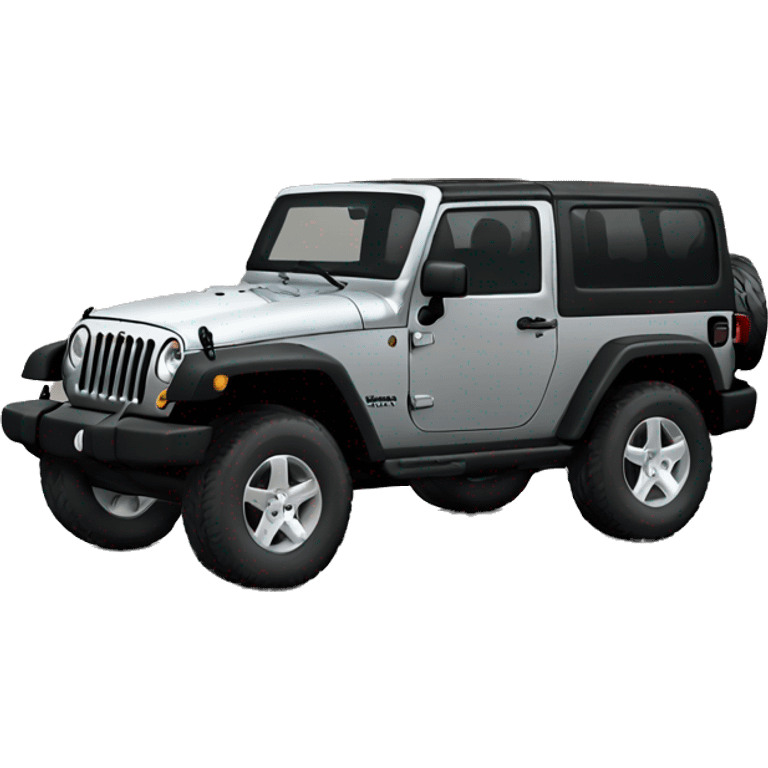 Black jeep wrangler 4 door hard top emoji