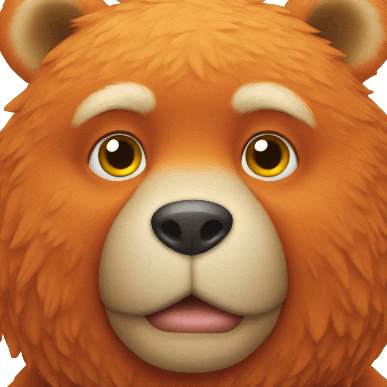 Orange bear emoji