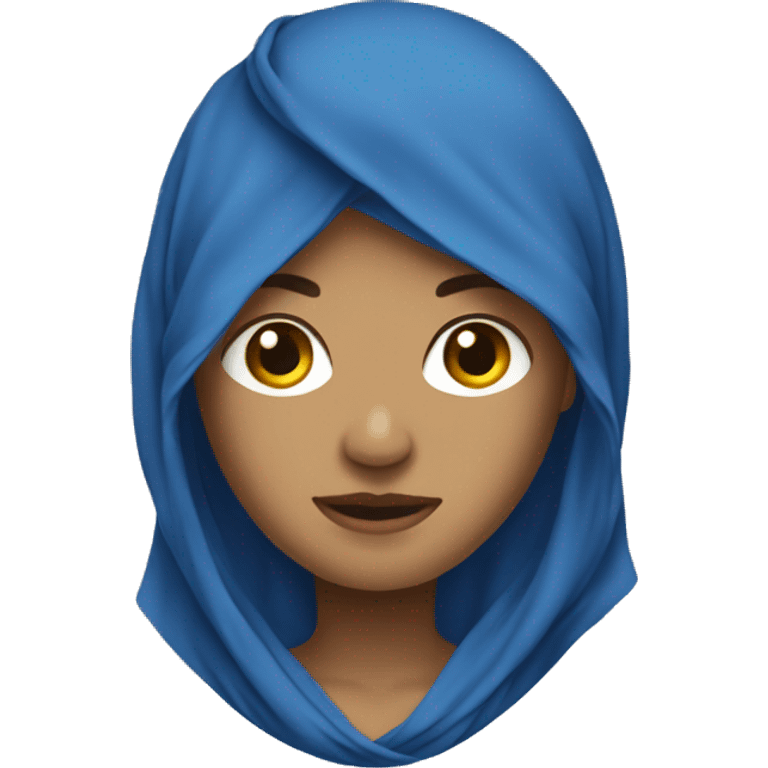 Draped blue top singluar emoji