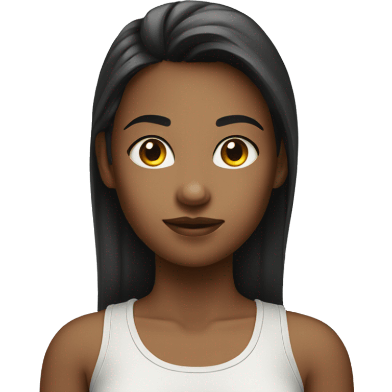 A girl with a tank top emoji