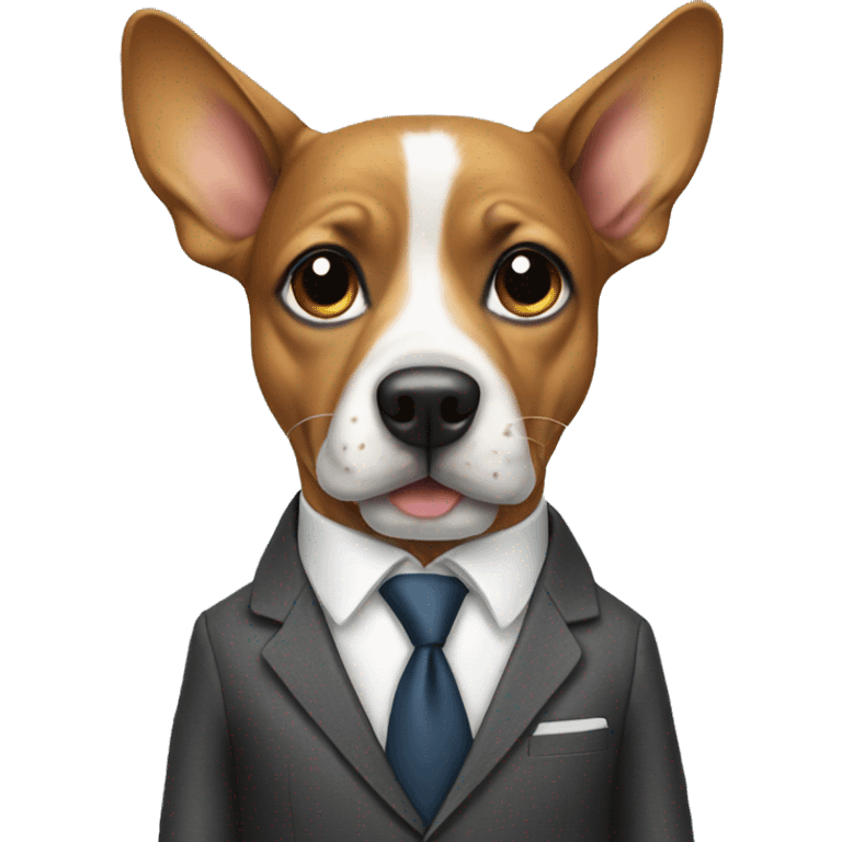 Dog wearing a suit emoji