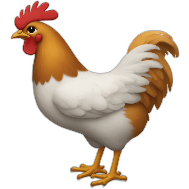 chat sur une poule emoji