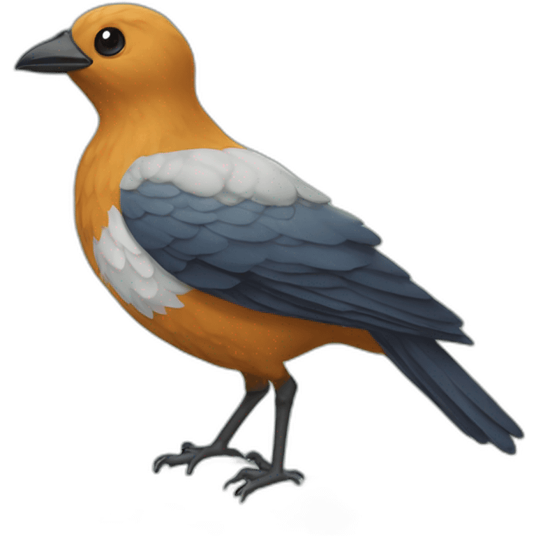 Oiseau etrange montagne emoji