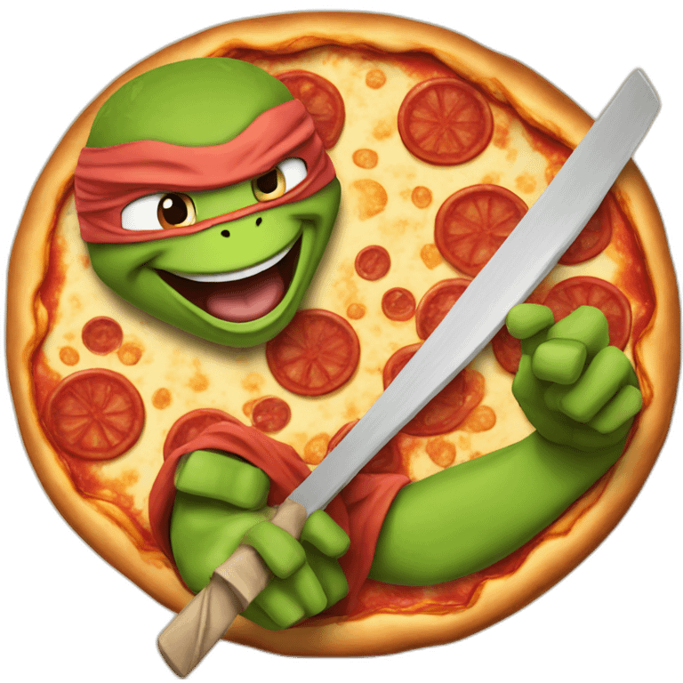 Ninja turtle pizza emoji