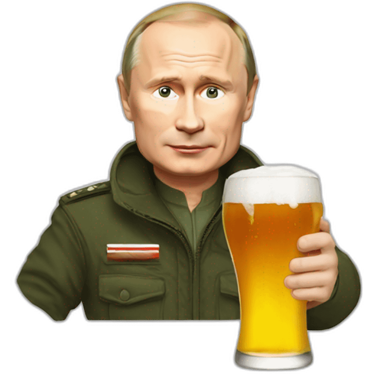 Putin drink beer emoji