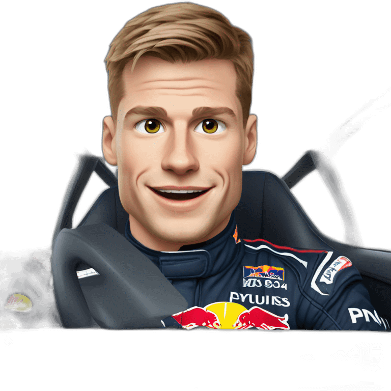 Max verstappen f1 driver in a car emoji