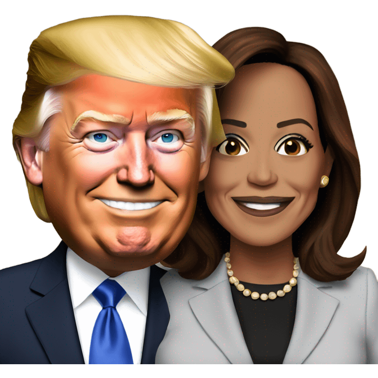 Donald trump with Kamala Harris  emoji