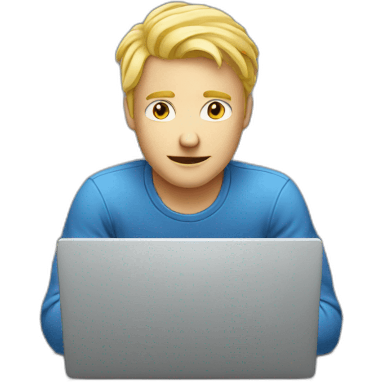 blond-man-behind-laptop emoji