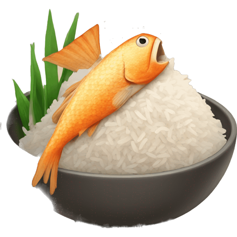 Rice and fish emoji