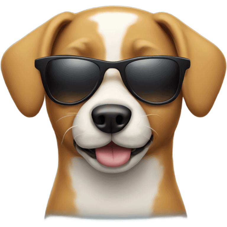 Dog with sunglasses  emoji