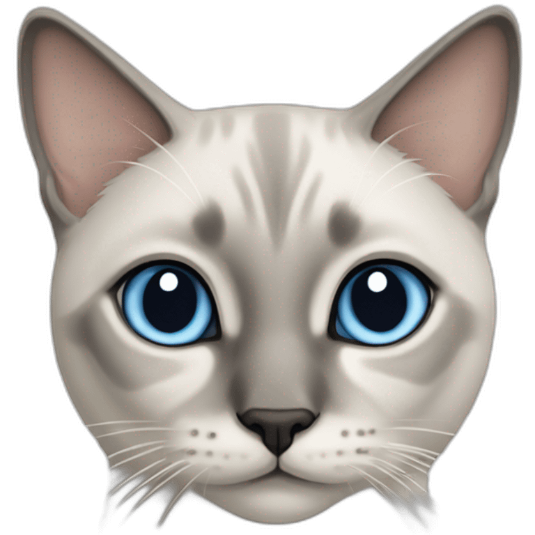 Blue Tabby Point siamese kitty cat emoji