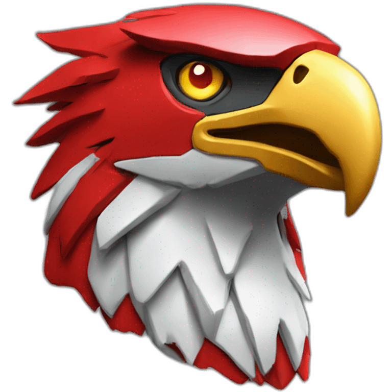 mecha eagle head red emoji