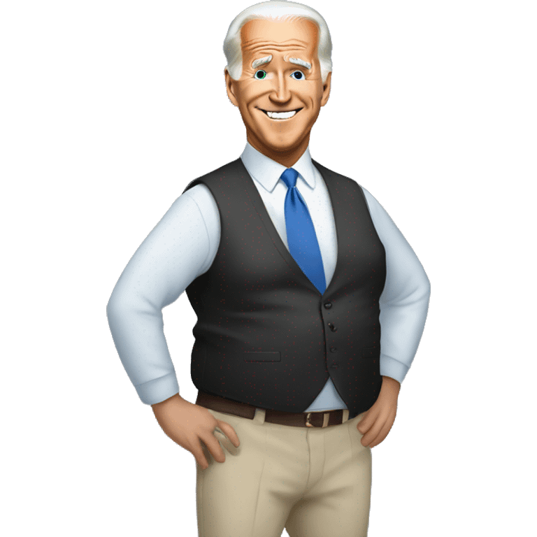 Joe Biden with a big belly emoji