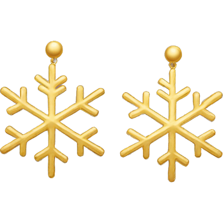 gold snowflake earrings emoji