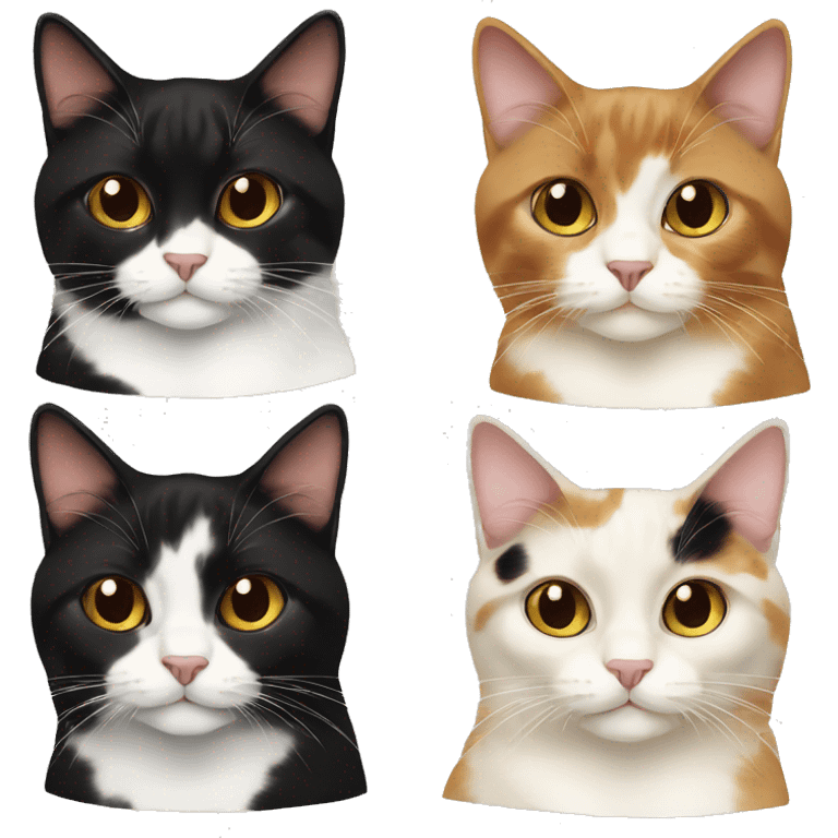 calico cream cat with brown black calico cat emoji