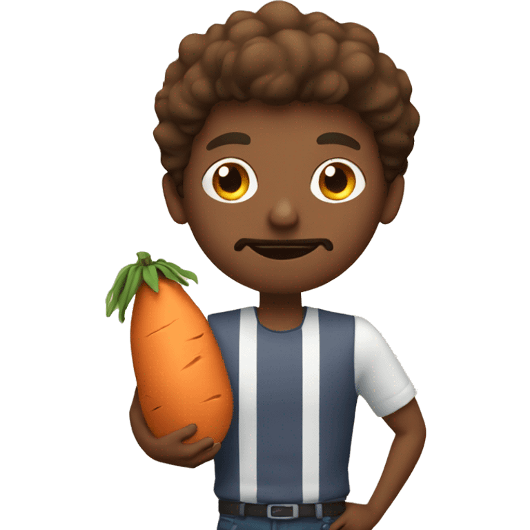 Guy holding sweet potato  emoji