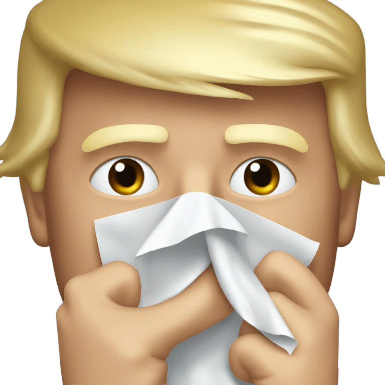 Donald Trump  wiping his nose emoji