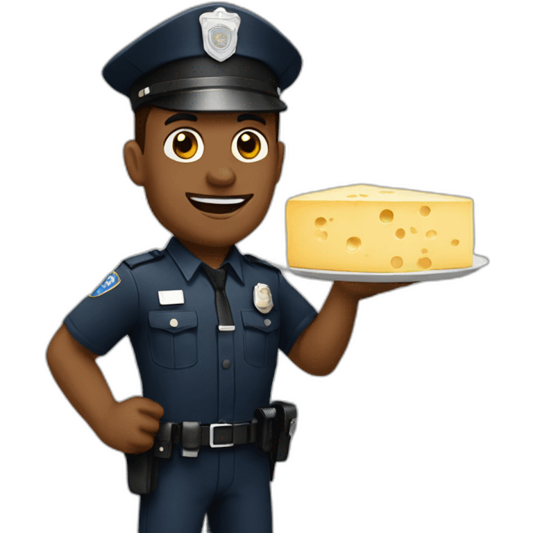 police holding a cheese emoji